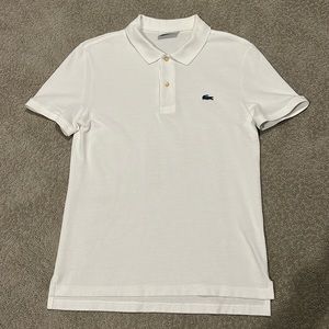 Lacoste men’s white polo size 4